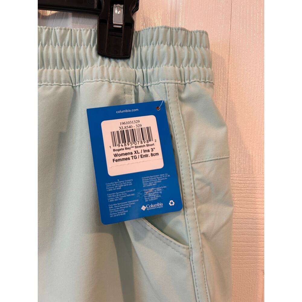 Columbia Women's Bogata Bay Stretch Shorts Omni-Shade UPF 50 Size XL, Mint NWT - Picture 7 of 8